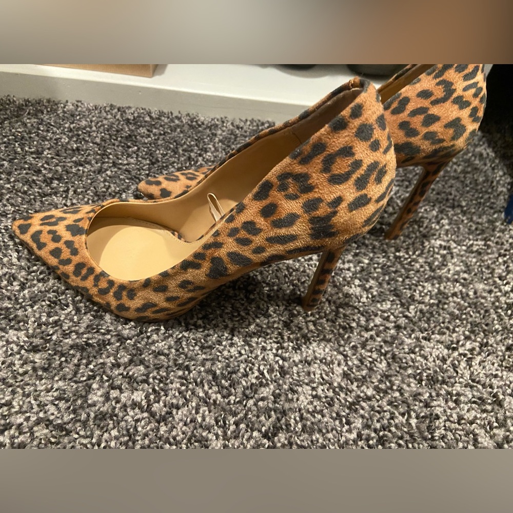 Express Leopard Print Heels. Size 7. Worn Once. - image 3